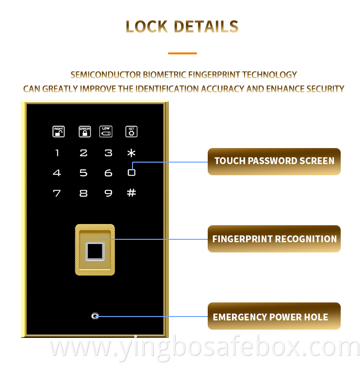 patented double row lock bolts safe box